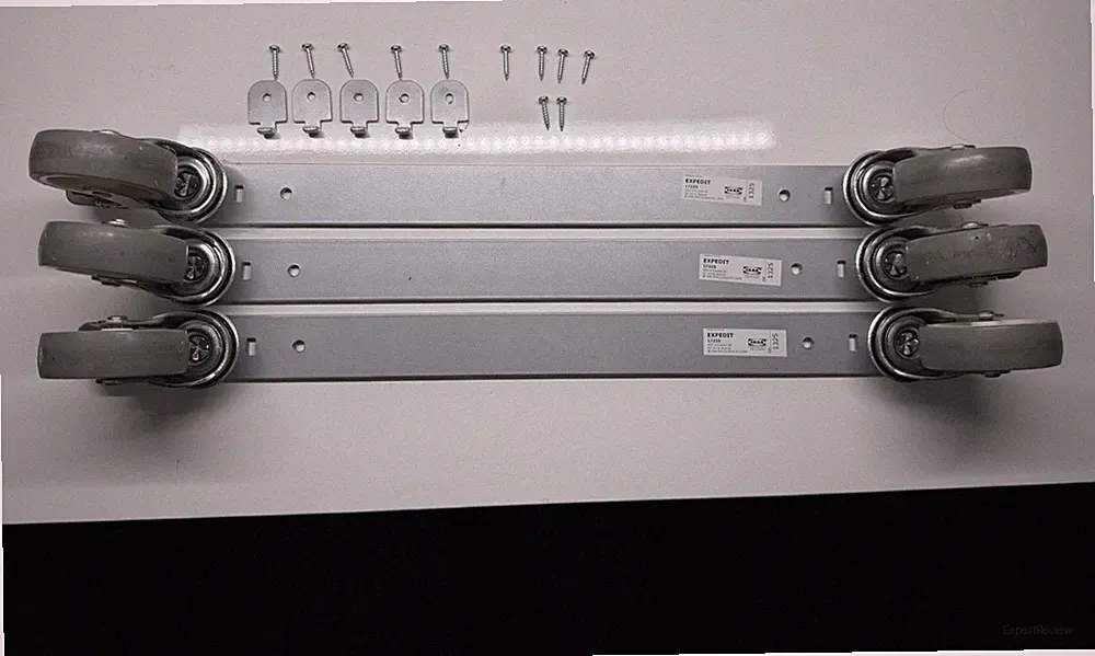 IKEA Zubehör 3 Rollen Reifen Räder an Schiene für Kallax Regal RARITÄT 17225