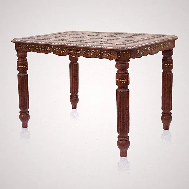 Indischer Palisander Couchtisch - groß 90x60cm Sheeshamholz handgeschnitzt Möbel