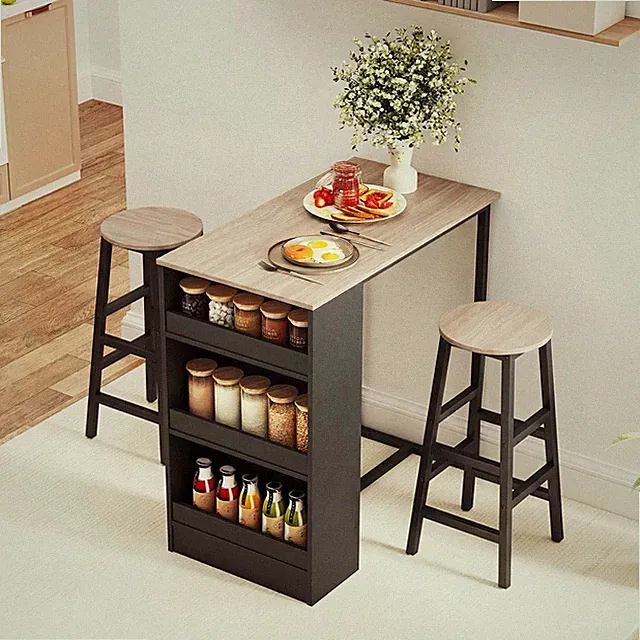 Industrial Bartisch und Hocker Vintage Frühstück Esszimmer Hoch Rustikal Küche Set
