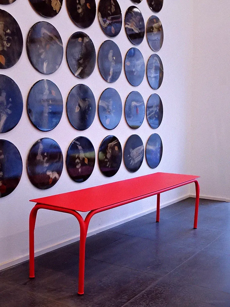 Industrial Bauhaus Sitzbank Stahl – Minimalistische Tischbank Indoor & Outdoor