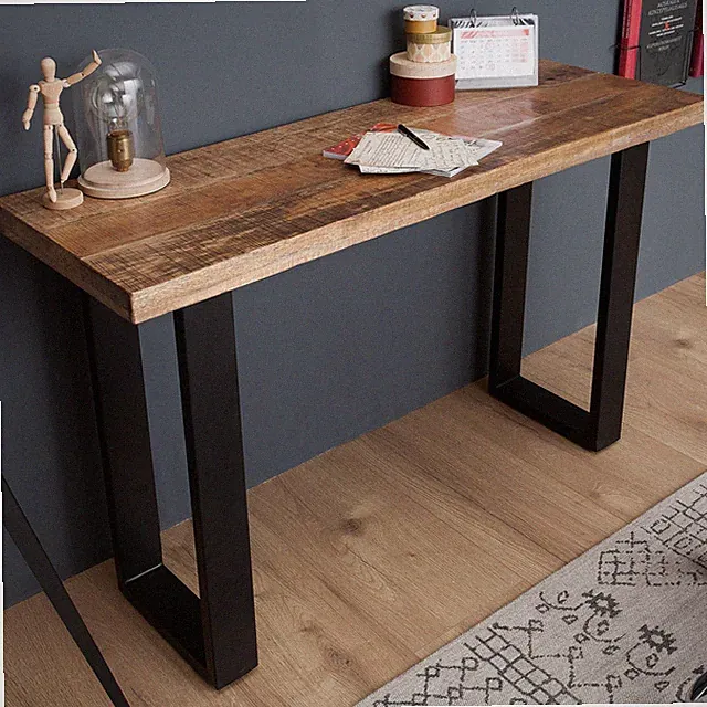 Industrial Design Konsolentisch IRON CRAFT 115cm Mangoholz Eisen Schreibtisch
