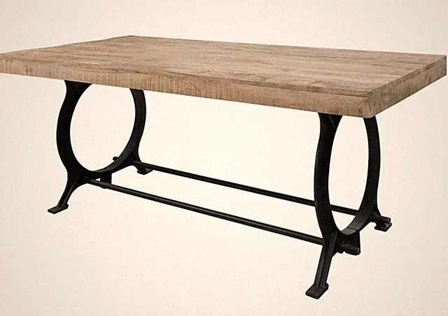 Industrial Stil Althoz Esstisch 240x100 Tisch Eisen u Massivholz Esszimmertisch
