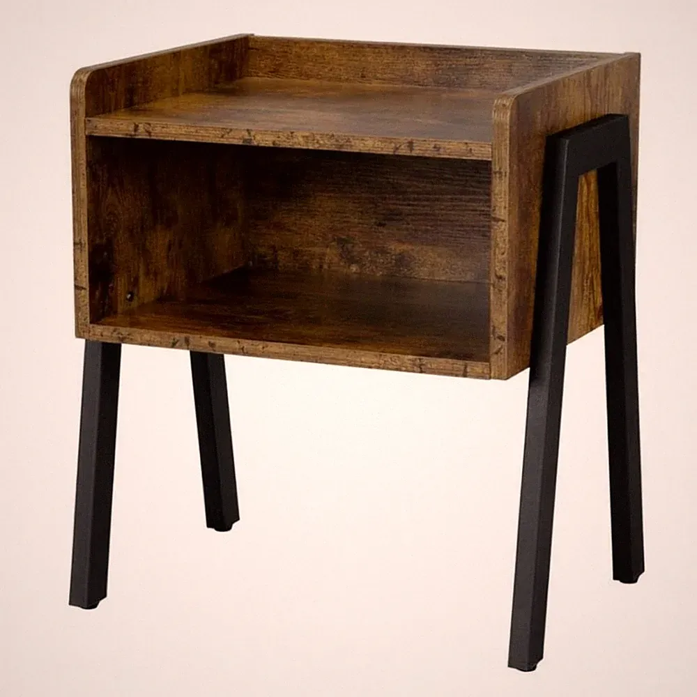 Industrie-Nachttisch industrieller Look Nachttisch mit Ablage Vintage-Stil