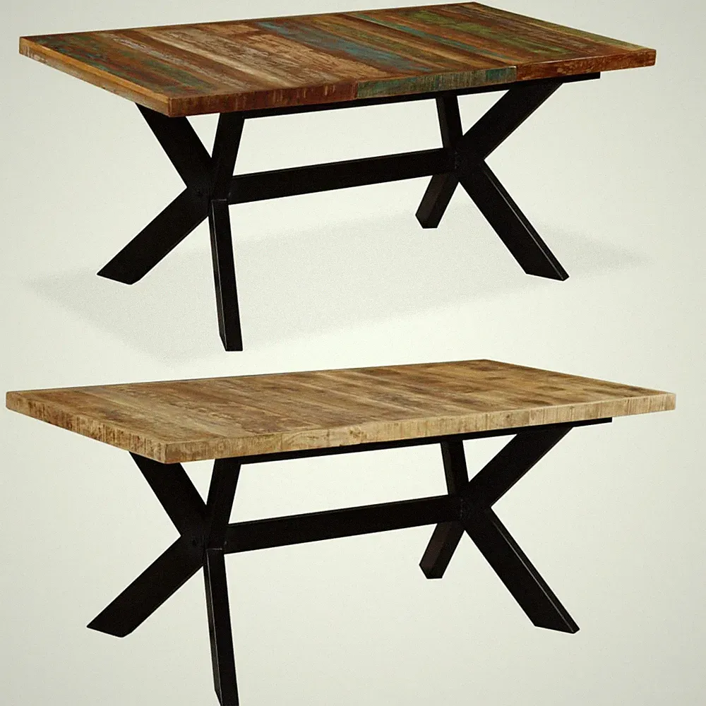 Industrie-Stil Esstisch Speisetisch Küchentisch Esszimmertisch Massivholz Tisch