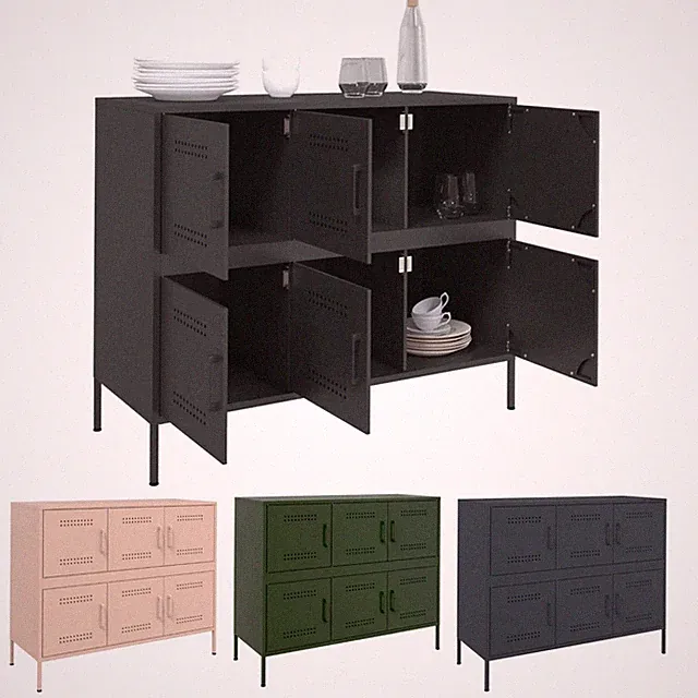 Industrie-Stil Sideboard Kommode mit Stauraum Anrichte Schrank Beistellschrank