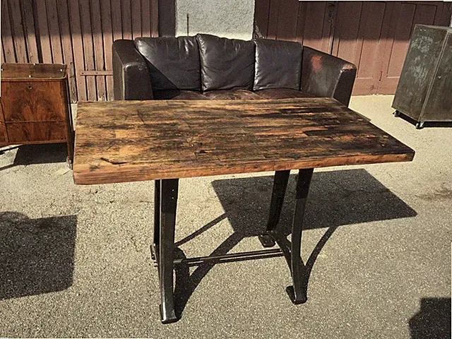 Industriedesign Esstisch Rare Vintage Eisen Unikat Loft 20er Jahre Loft Bauhaus