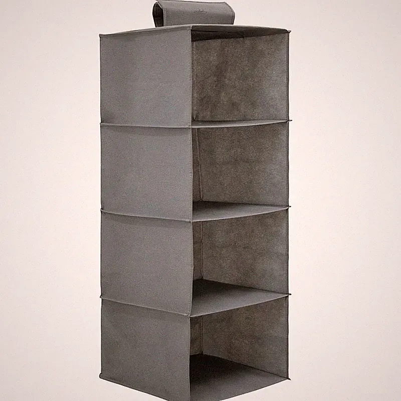 infactory Aufbewahrung Schrank: Hängeorganizer für Kleiderschrank mit 4 Fächern
