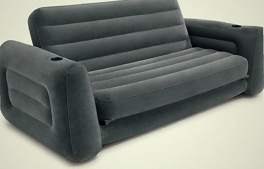 Intex Aufblasbares Camping-Sofa, Queen-Size-Bett, Ausziehbar, Futoncouch Mit 3 S