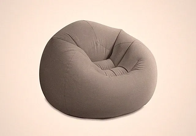 INTEX Sessel Sitzsack Beanless Bag Chair aufblasbar 107x104x69cm grau sitzen