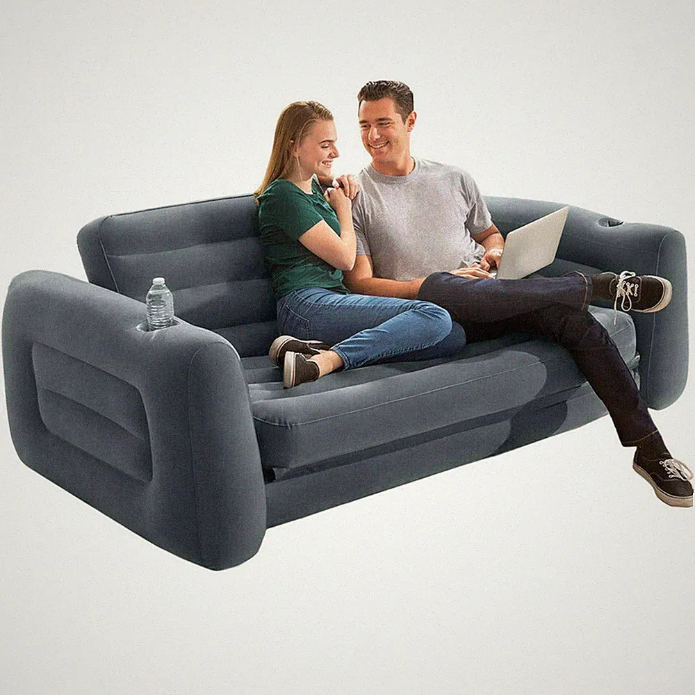 Intex Sofa Couch Lounge Luftsofa Luftbett Gästebett aufblasbar 203x231x66 cm