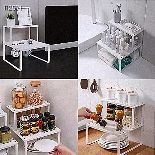 Iron Art Doppelschichtiges Eisenregal für Küche Esstisch Badezimmer Lagerregal