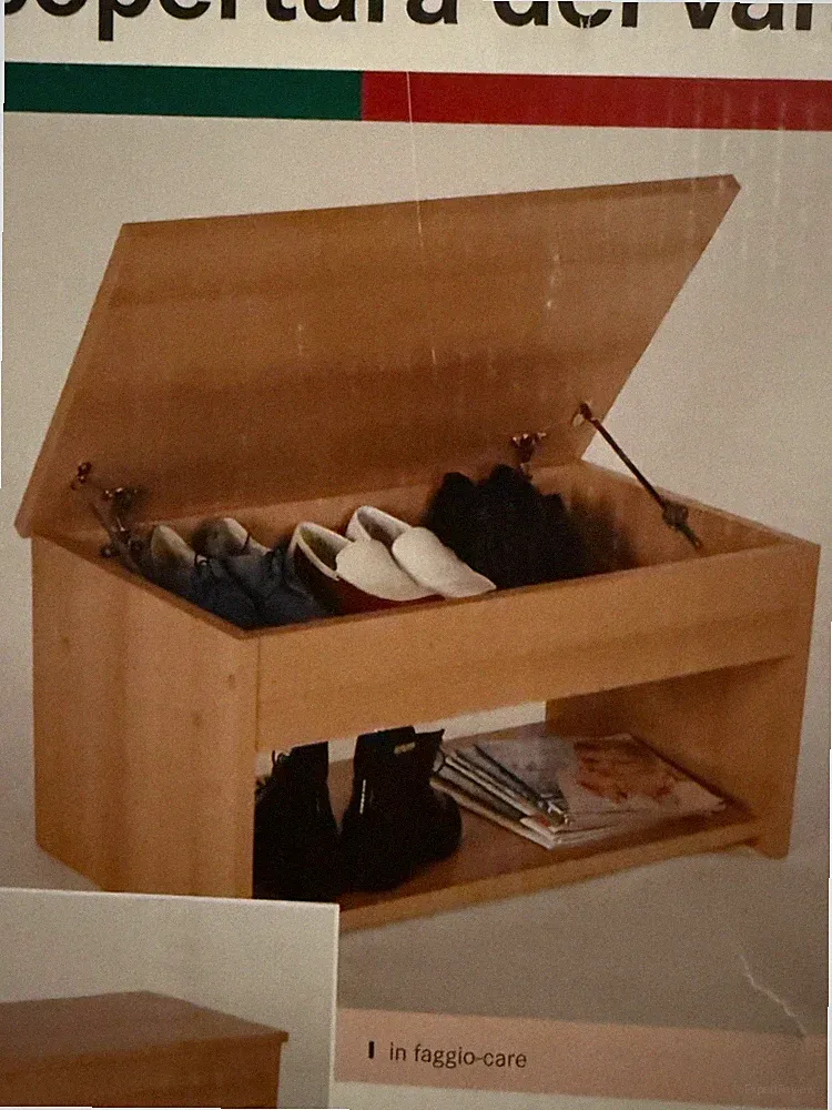 Italienischer Schuhschrank,Sitzbank Möbel, Schuhe, Aufbewahrung