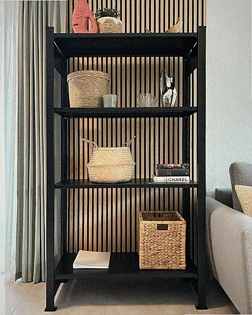 Jansora DONIA Standregal Stahl schwarz 150x100x40 cm Industrial Design Regal