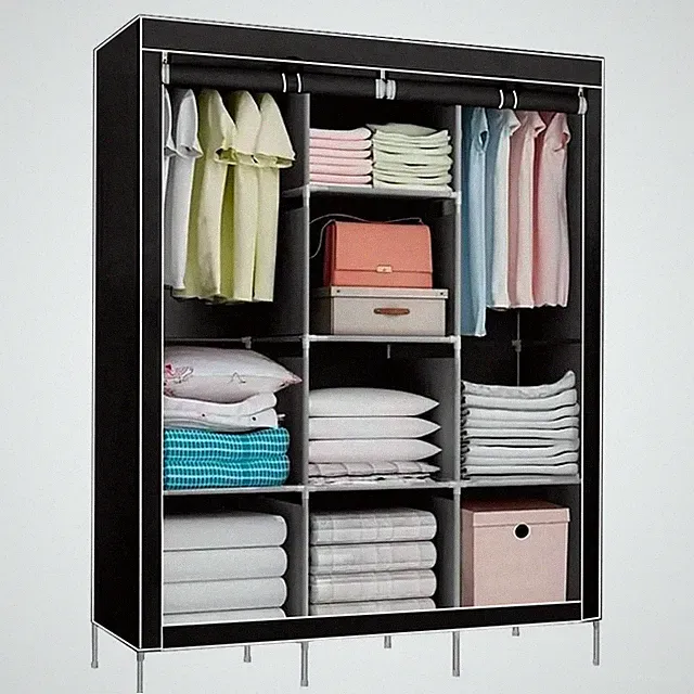 JOYHUT KLEIDERSCHRANK STOFFSCHRANK NEU FALTSCHRANK STOFFKLEIDERSCHRANK SCHRANK