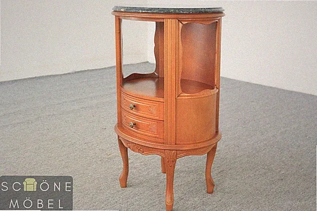 Jugendstil Beistelltisch mit Marmorplatte im Französischer Landhausstil Schrank
