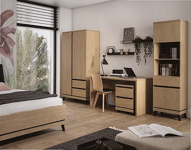 Jugendzimmer Kinderzimmer komplett Set ART Schrank Schreibtisch Regal Bett 120