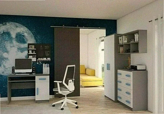 Jugendzimmer Kommode Schrank Schreibtisch Kinderzimmer Set Regal Jonas 020