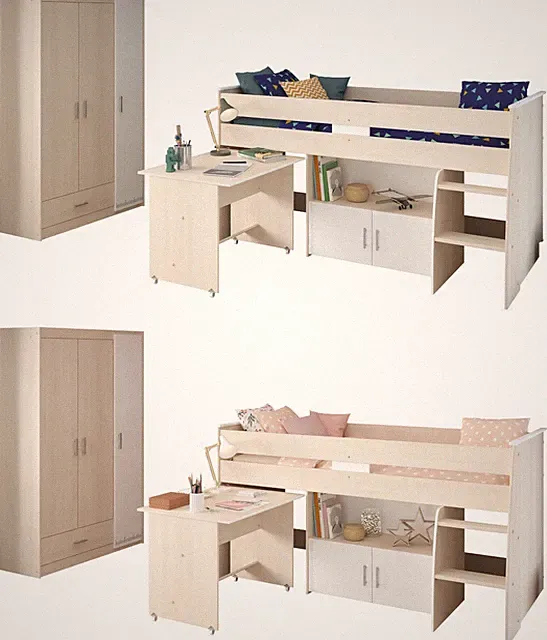 Jugendzimmer Parisot Charly 6 Kinderzimmer Set Komplett Möbel Modernes Design