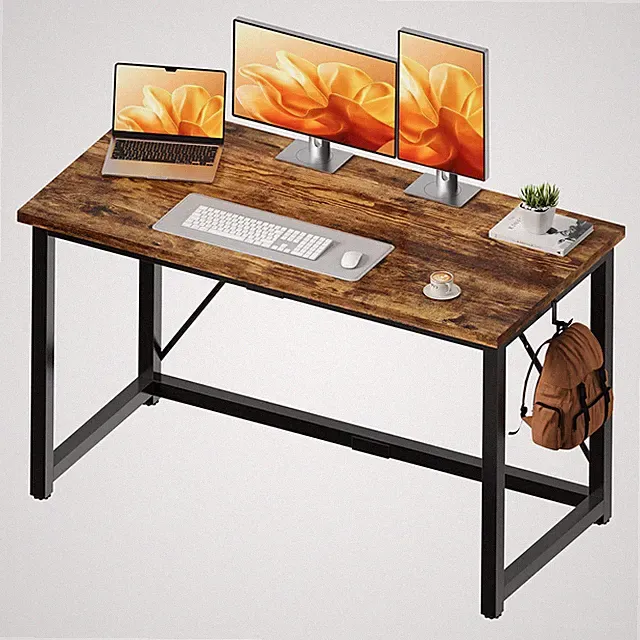 JUMMICO Schreibtisch 120 X 50 X 75 Cm, Computertisch Mit Verstellbaren Füßen, Ha