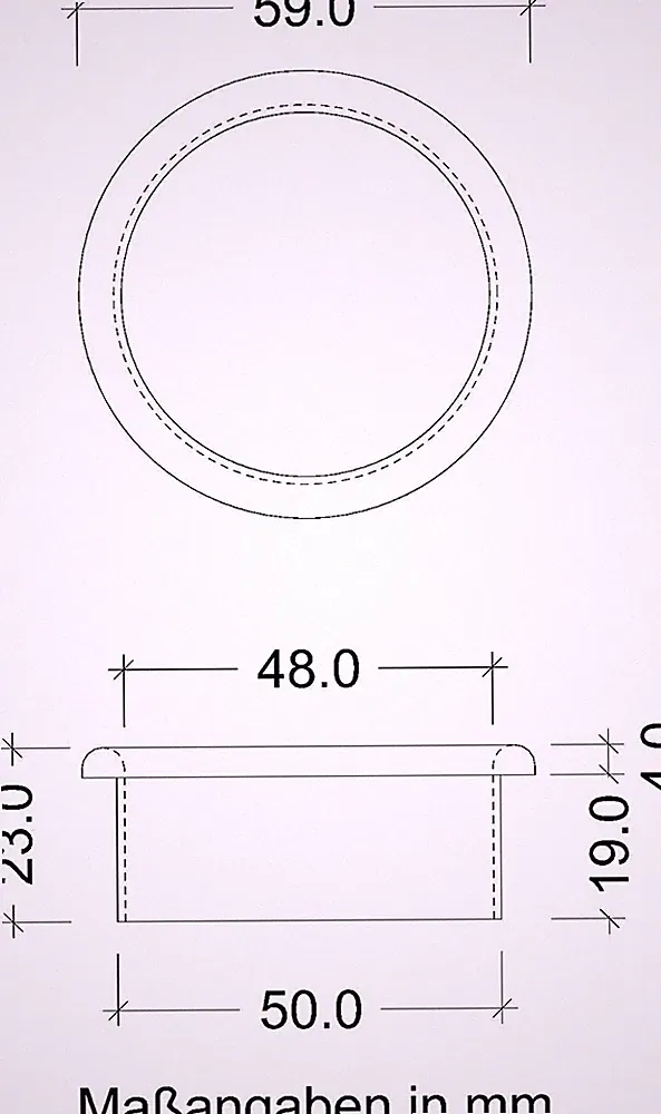 Kabeldurchführung Schreibtisch Kabeldurchlass VOID Kabeldose Messing vernickelt