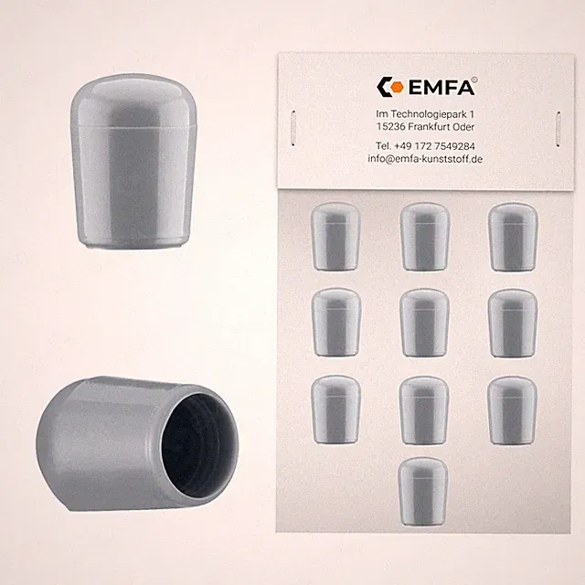 Kappe für Rund Rohr Möbelkappe Rohrkappe Fussstopfen Stuhlfüsse Gewinde PVC PE