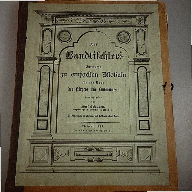 Karl Schaupert Entwürfe Bürger und Landmann Möbel 1887 (40726)