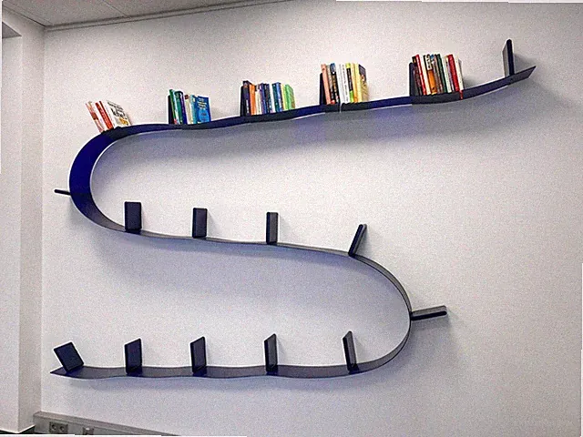 Kartell "Bookworm" Wandregal Blau – Design Ron Arad – Bücherregal, modern 5,20 m