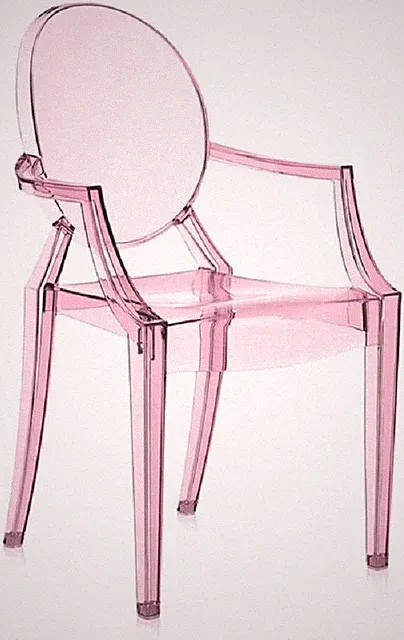 KARTELL Lou Lou Ghost LouLou Stuhl Transparent Rosa Für Kinder Original Neu