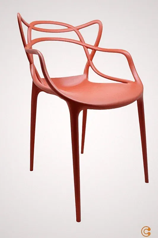 Kartell Masters Armlehnstuhl Gartenstuhl Stuhl Lehnstuhl rostrot - Sehr Gut