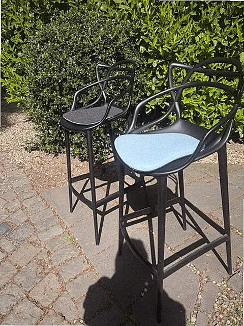 Kartell Masters Barhocker Tresenstuhl Hocker Stuhl Barstuhl 75cm schwarz - 2 St