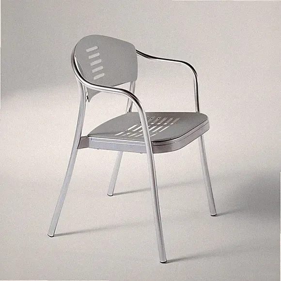 Kartell, Mauna-Kea, Designerstuhl, Lehne,Stuhl, Bürostuhl, alu- hellgrau, neu