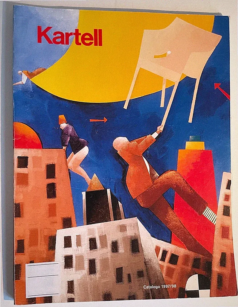 Kartell Möbel-Katalog 1997/98 mit Kunst vermischt auf 112 S. – super schön!