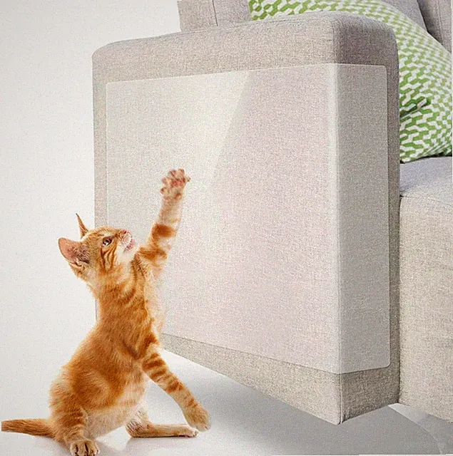 Katze Kratzschutzfolie, 6 Stück Transparent Sofa Kratzschutz Pad Möbelschoner Ka