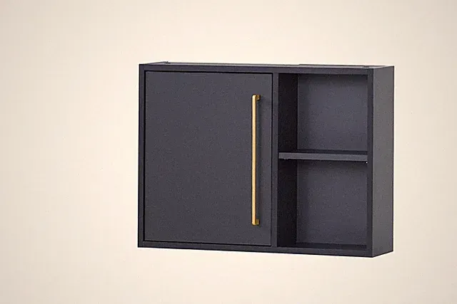 Kent Hängeschrank 153912, Nachtblau/Gold, 66,8 x 16 x 48,4 cm
