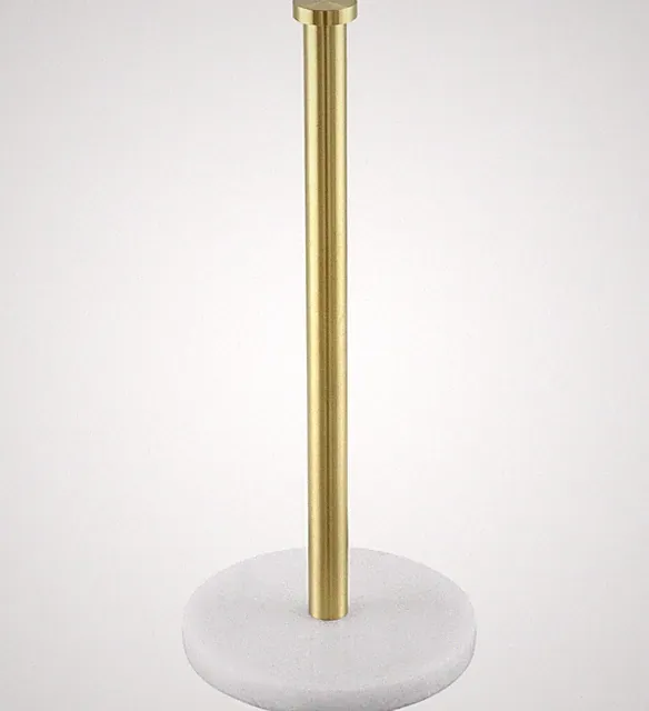 KES GEBÜRSTET Gold Edelstahl Küchenrolle Papier Handtuch Halter Marmorsockel