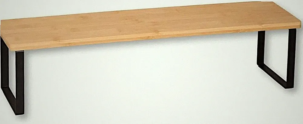 Kesper Küchenregal Bambus Metall 55x13,5x15 cm Braun Schwarz