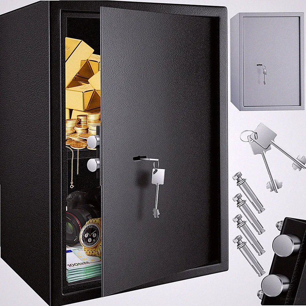 KESSER® Möbeltresor Doppelbartschloss Safe Schlüssel Geldschrank Hotelsafe