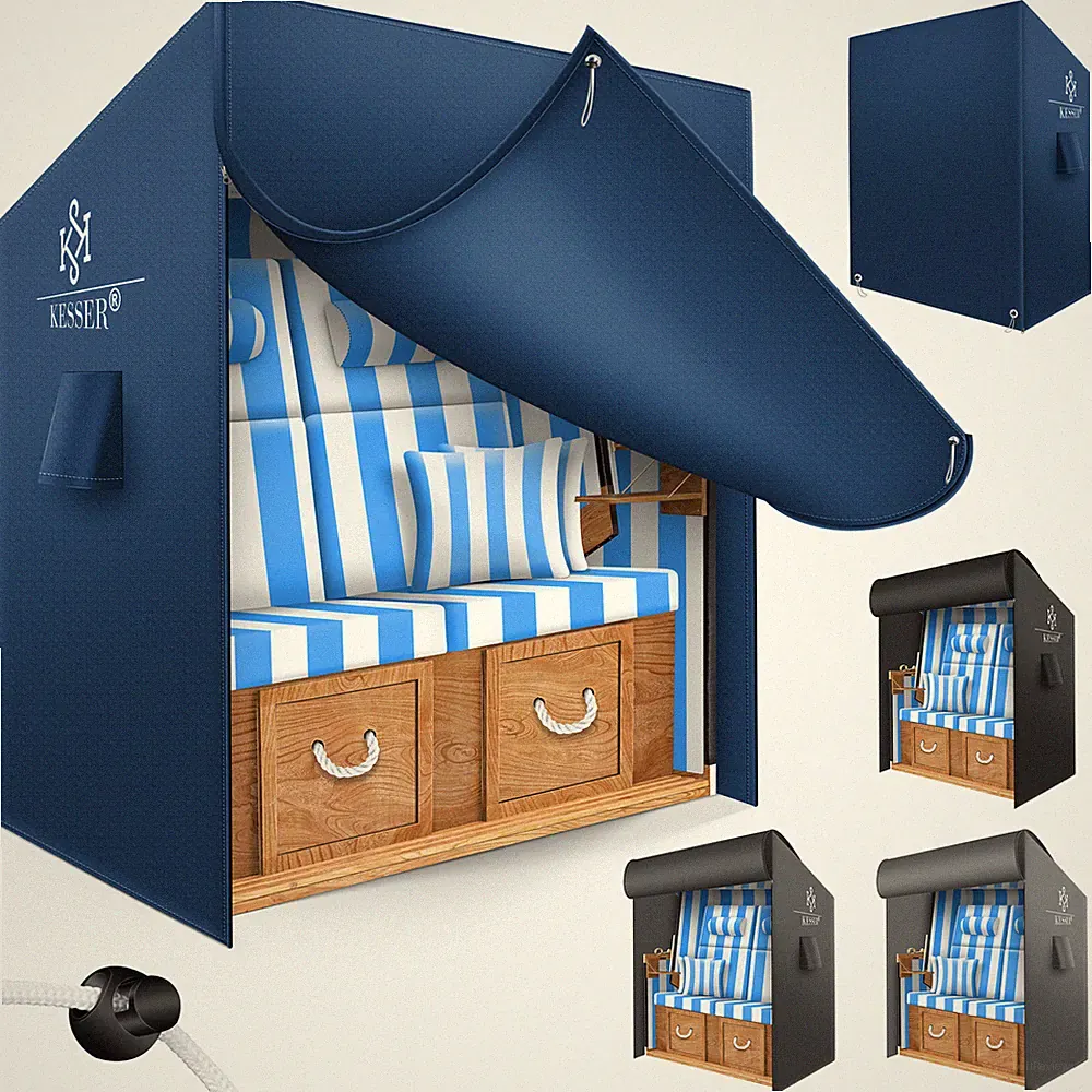 KESSER® Premium Strandkorb Schutzhülle Winterfest & UV-Beständig Strandkorbhülle