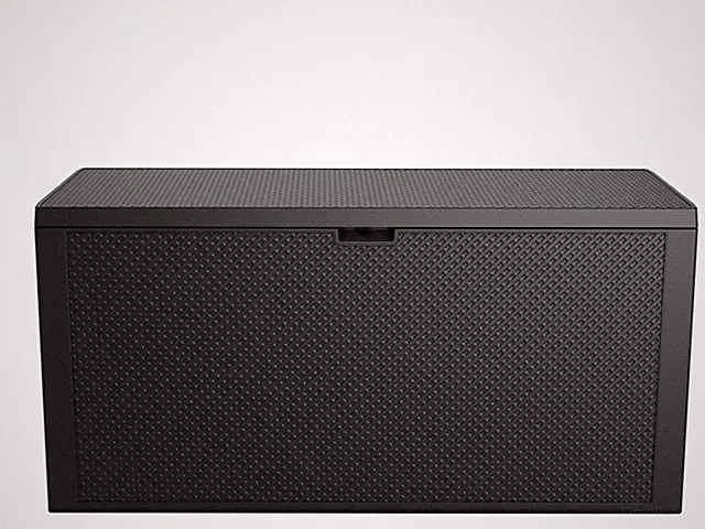 Keter Aufbewahrungsbox "Emily" graphit, 270L, Gartenbox Kissenbox Gartentruhe