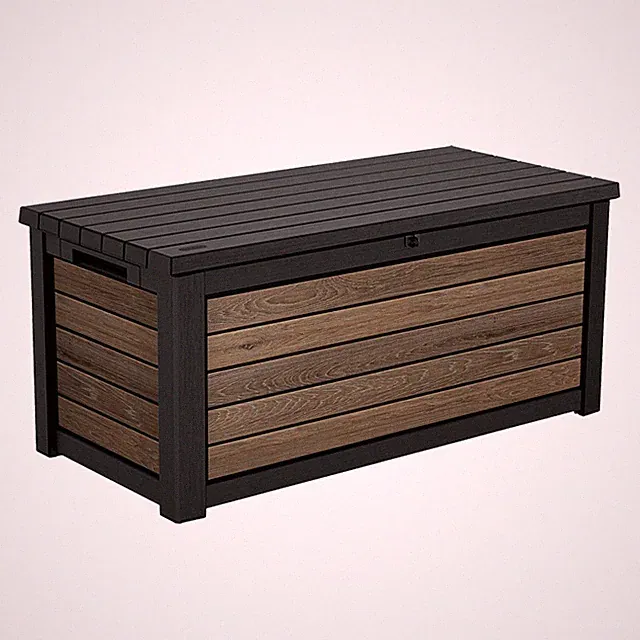 Keter Gartenbox Northwood 623L Walnuss Auflagenbox Kissenbox bis 270kg belastbar