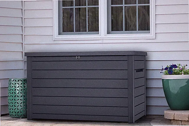 Keter Gartenbox Ontario - 870 l, anthrazit, Kissenbox Auflagenbox Kissentruhe