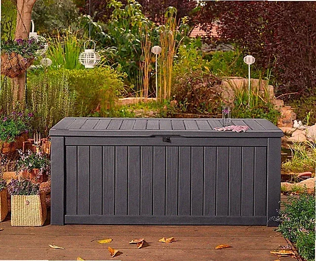 Keter "Rockwood" Gartentruhe Kissentruhe Gartenbox Auflagenbox Kissenbox
