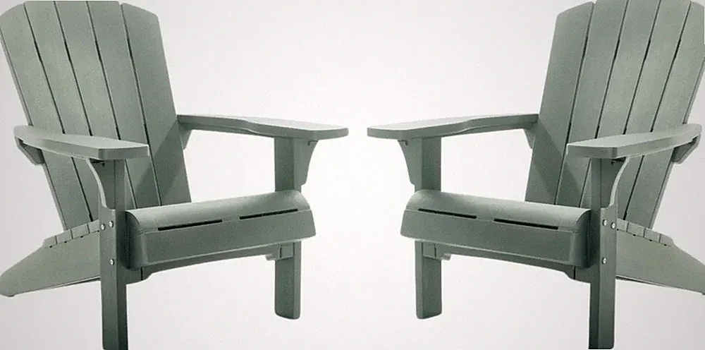 Keter Troy Adirondack Gartenstuhl - 2 Stück - 85x80x96,5 cm - Grün