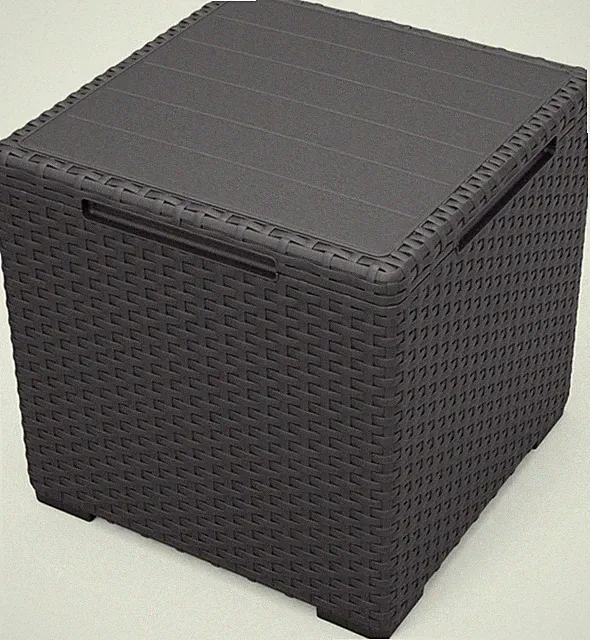 Keter Vigo Aufbewahrungsbox Beistelltisch 37X37X37Cm Wetterfest Innen & Außen Gr