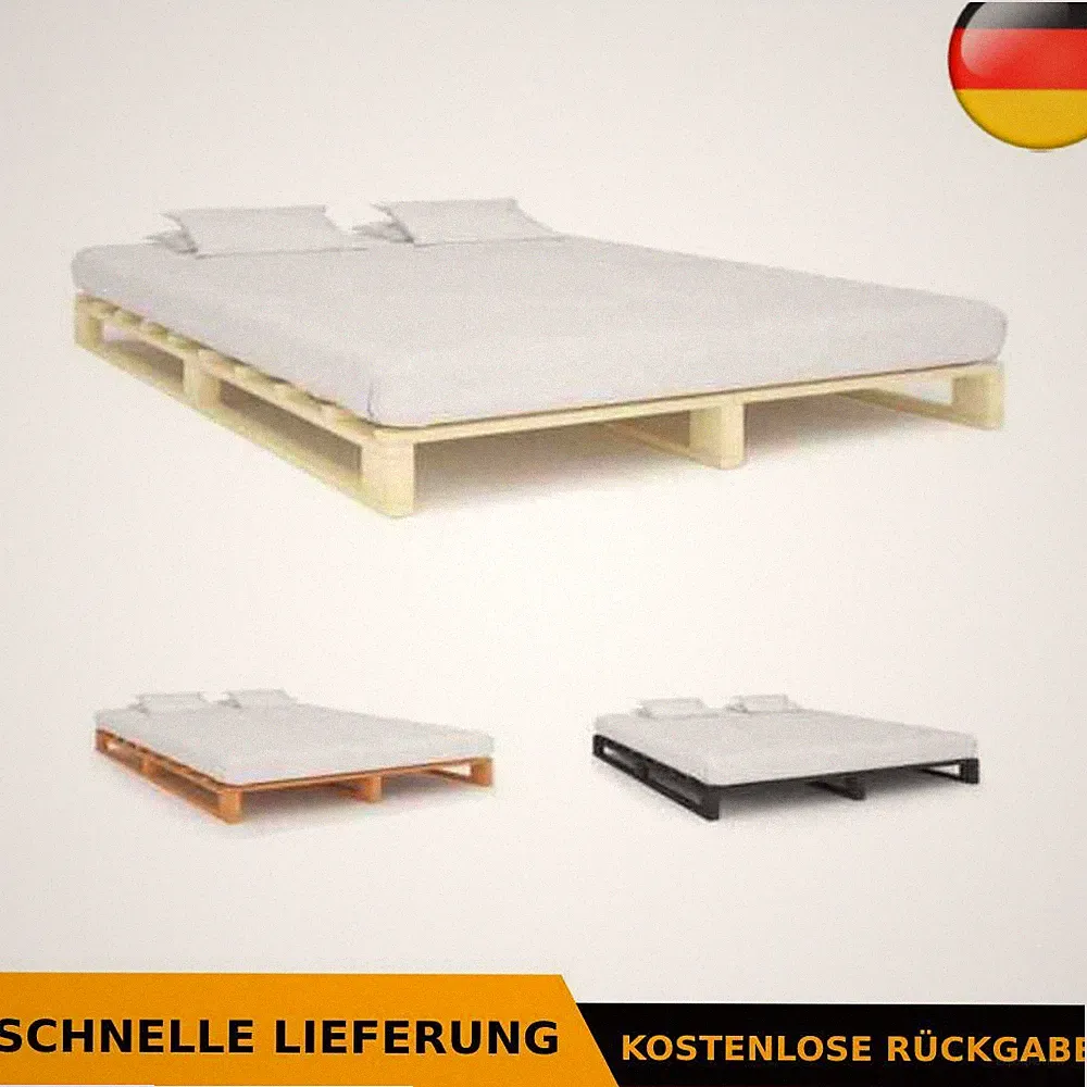 Kiefer Palettenbett Massivholzbett Palettenmöbel Bett mehrere Auswahl vidaXL