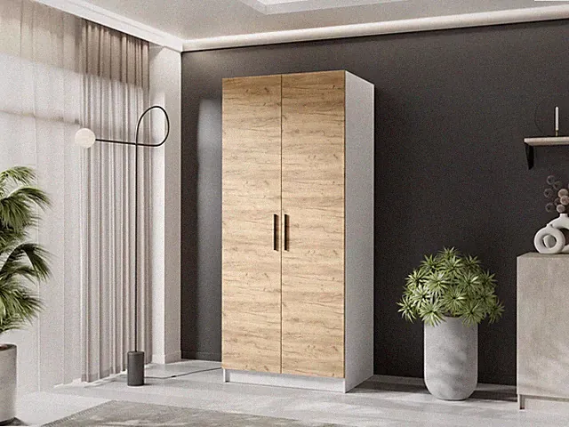 KIER FURNITURE 78x205x52,5 cm Schiebegarderobe, Schrank, Kleiderschränke