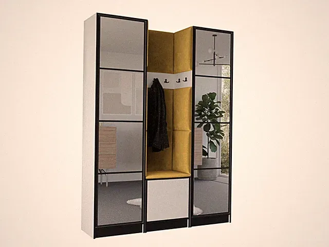 KIER FURNITURE Flurgarderobe EDEN 12, Kleiderstange, Garderobenschrank
