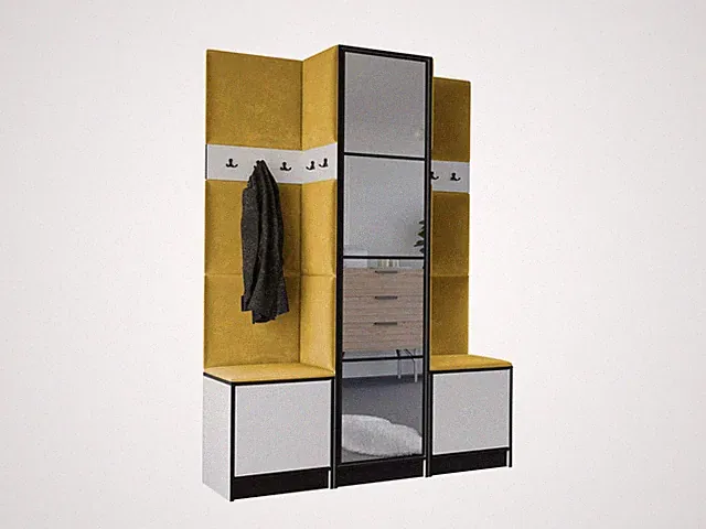 KIER FURNITURE Flurgarderobe EDEN 16, Kleiderstange, Garderobenschrank