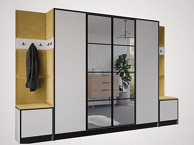 KIER FURNITURE Flurgarderobe EDEN 17, Kleiderstange, Garderobenschrank