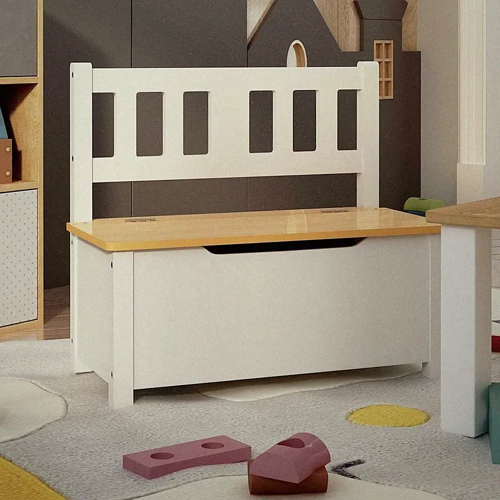 Kinderbank mit Stauraum Kindermöbel Sitzbank Spielzeugkiste Bank MDF vidaXL